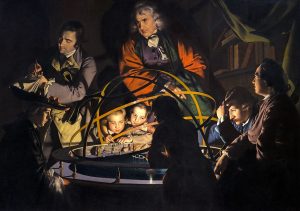 A Philosopher Lecturing on the Orrery, by Joseph Wright of Derby