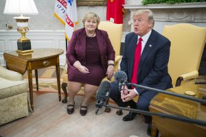 Erna Solberg møter Donald Trump i Det Hvite Hus