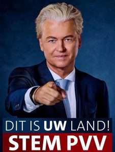 Geert WIlders valplakat