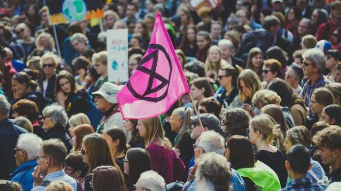 Extinction Rebellion demonstrasjon i Nürnberg